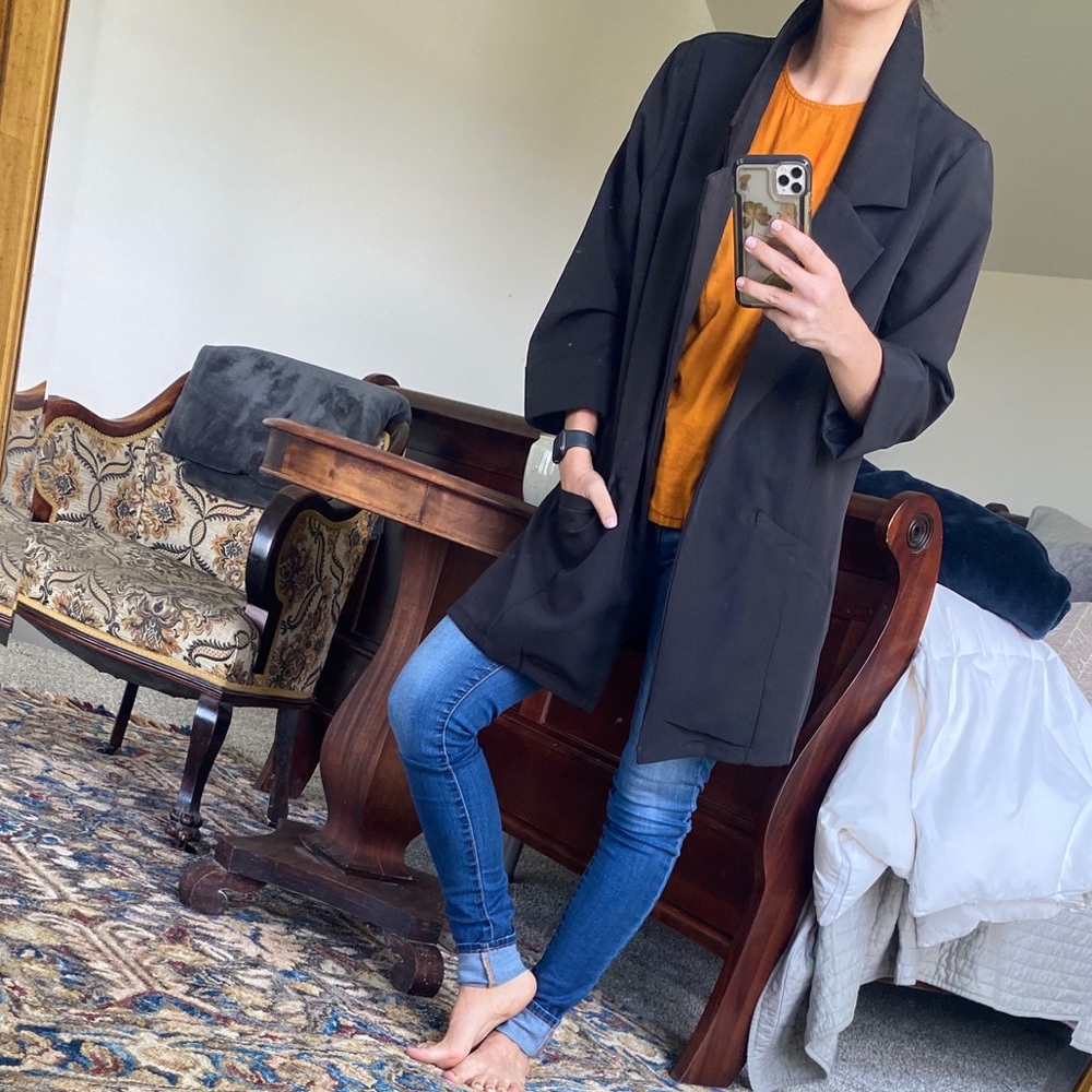 Long dressy suit coat with pockets
